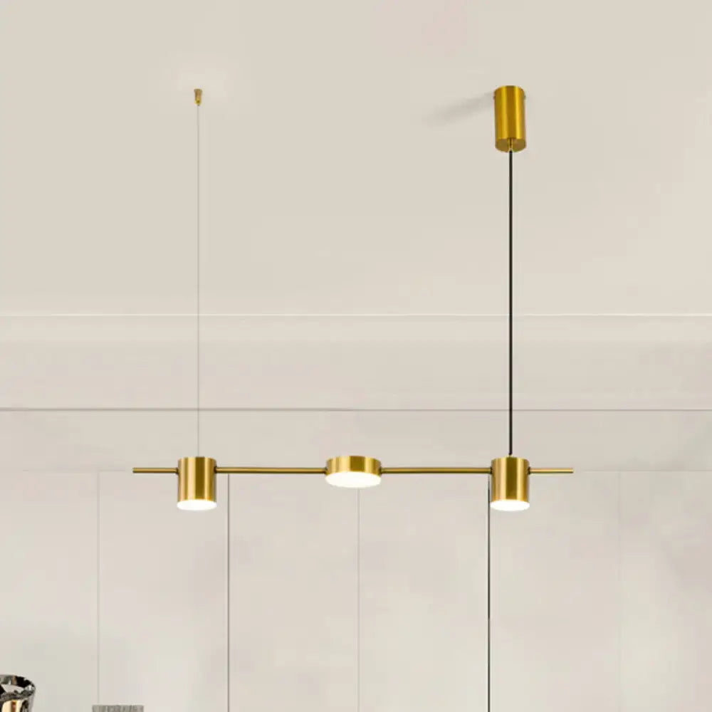 Gold Linear Dining Chandelier