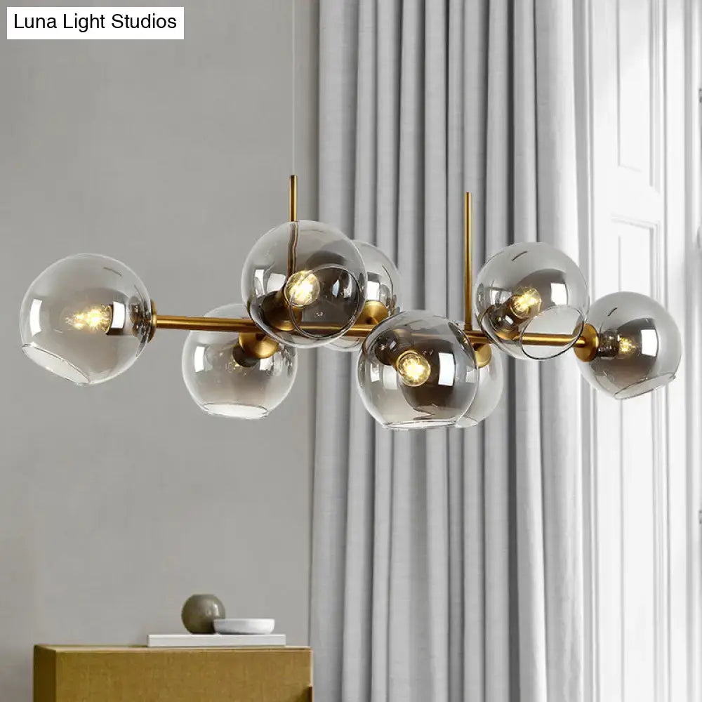 Smoky Glass Island Chandelier