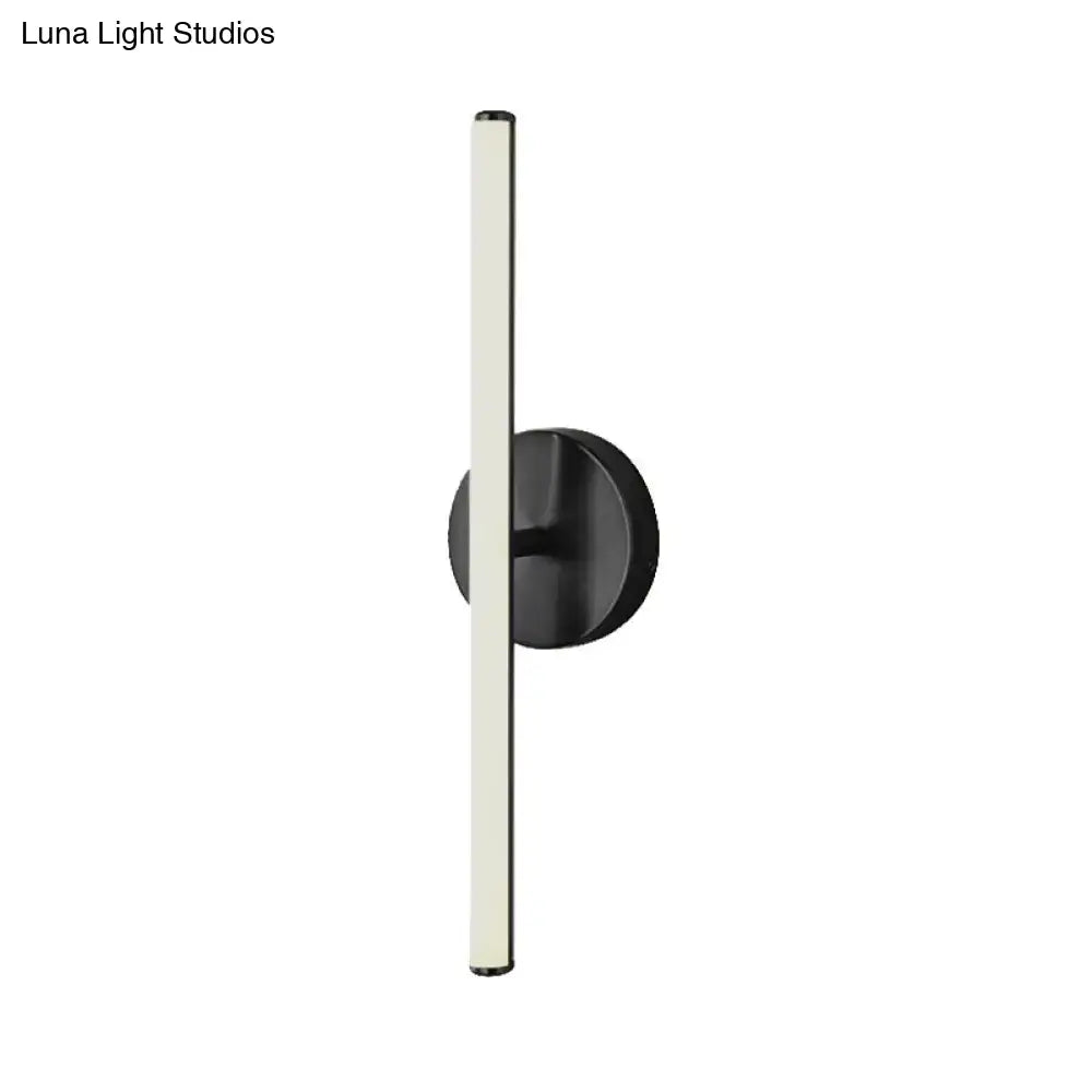 Gold Black Wall Sconce Tube Shape Acrylic