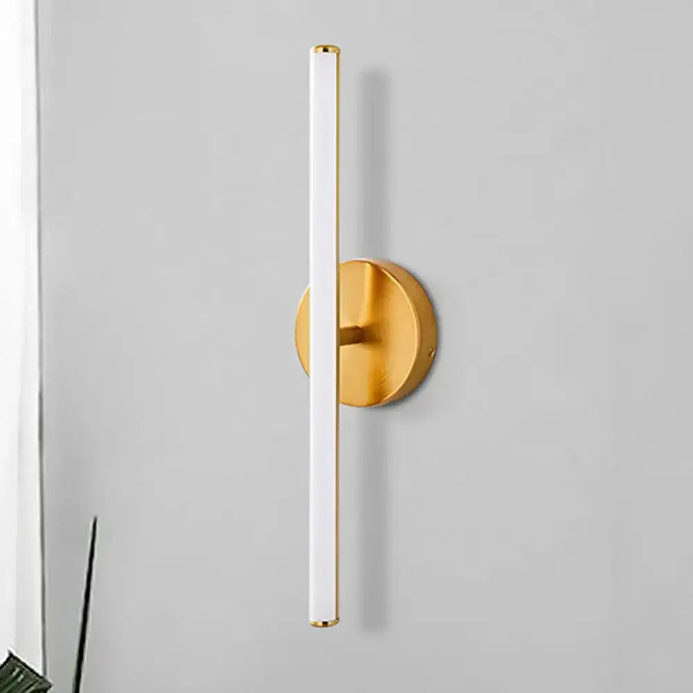 Gold Black Wall Sconce Tube Shape Acrylic