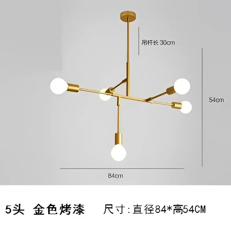 Gold Black Dining Pendant