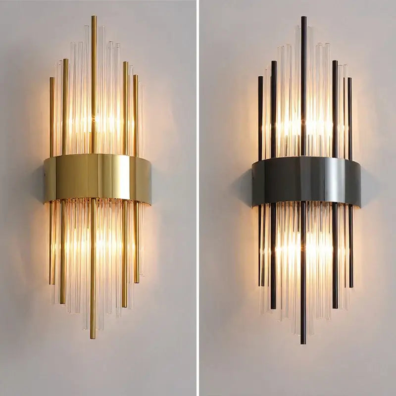 Gold Black Steel Wall Sconce