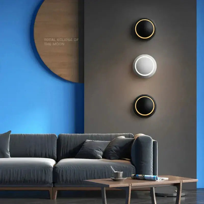 Black Crescent Wall Light