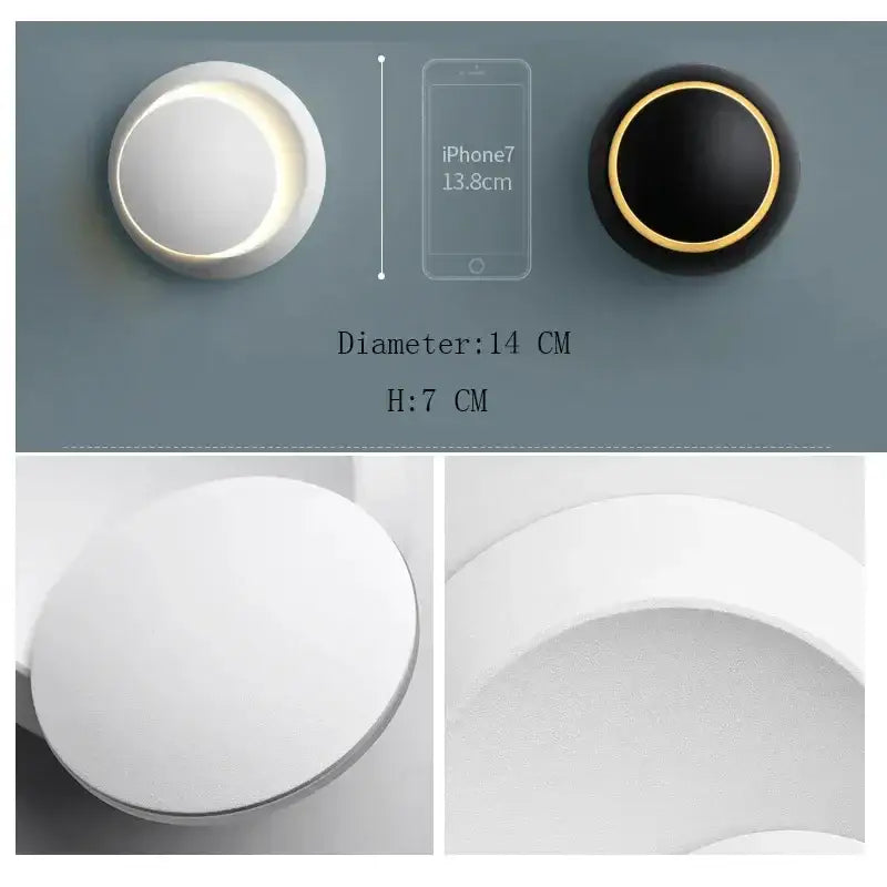 Black Crescent Wall Light