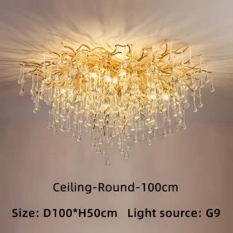 Gold Crystal 150cm Ceiling Chandelier