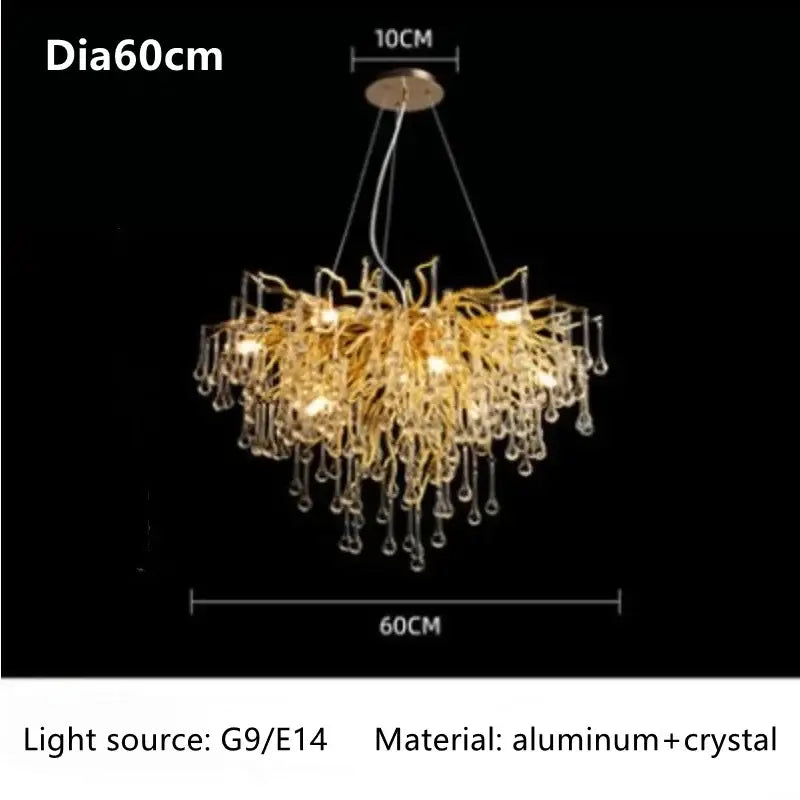 Gold Crystal 150cm Ceiling Chandelier