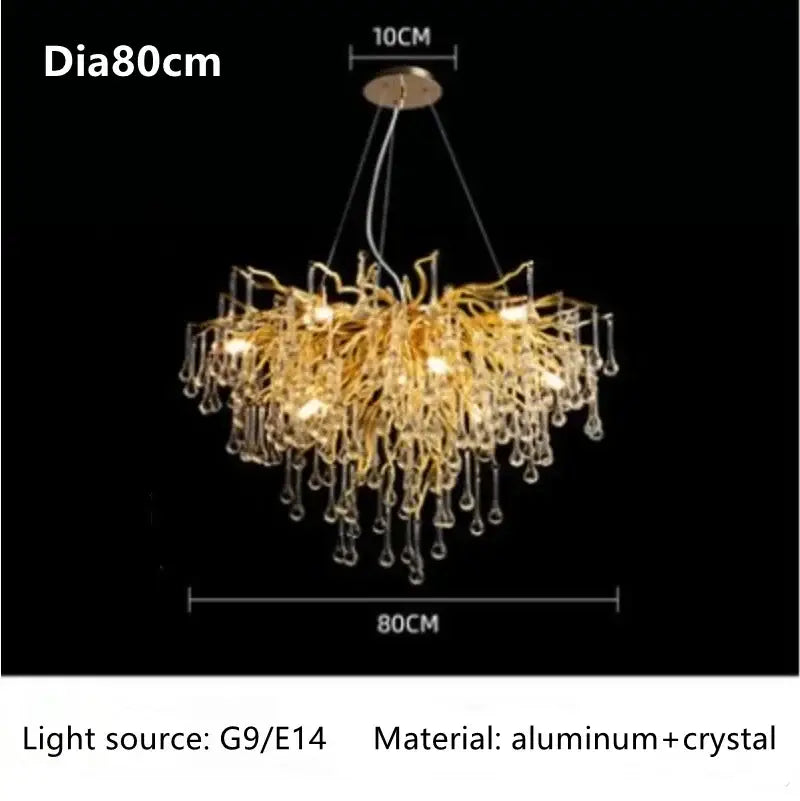 Gold Crystal 150cm Ceiling Chandelier