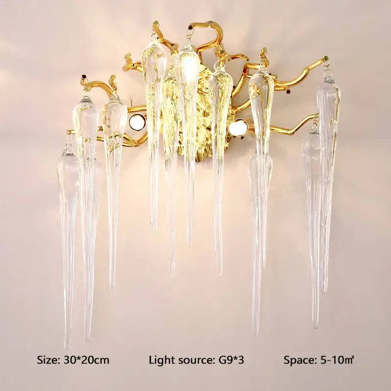 Gold Crystal LED Wall Light