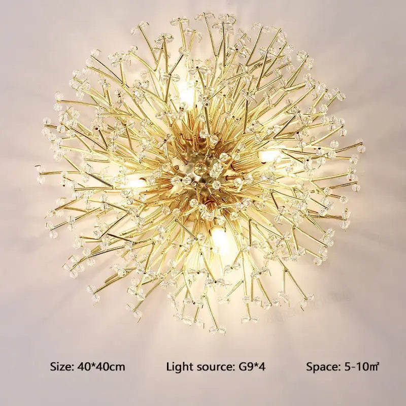 Gold Crystal LED Wall Light