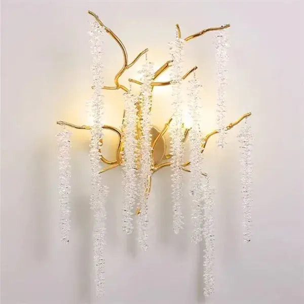 Gold Crystal LED Wall Light