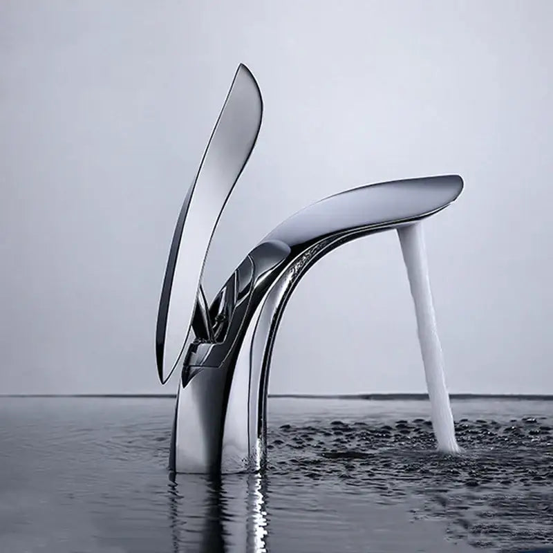 Gold Brass Single-Handle Basin Faucet Luxury