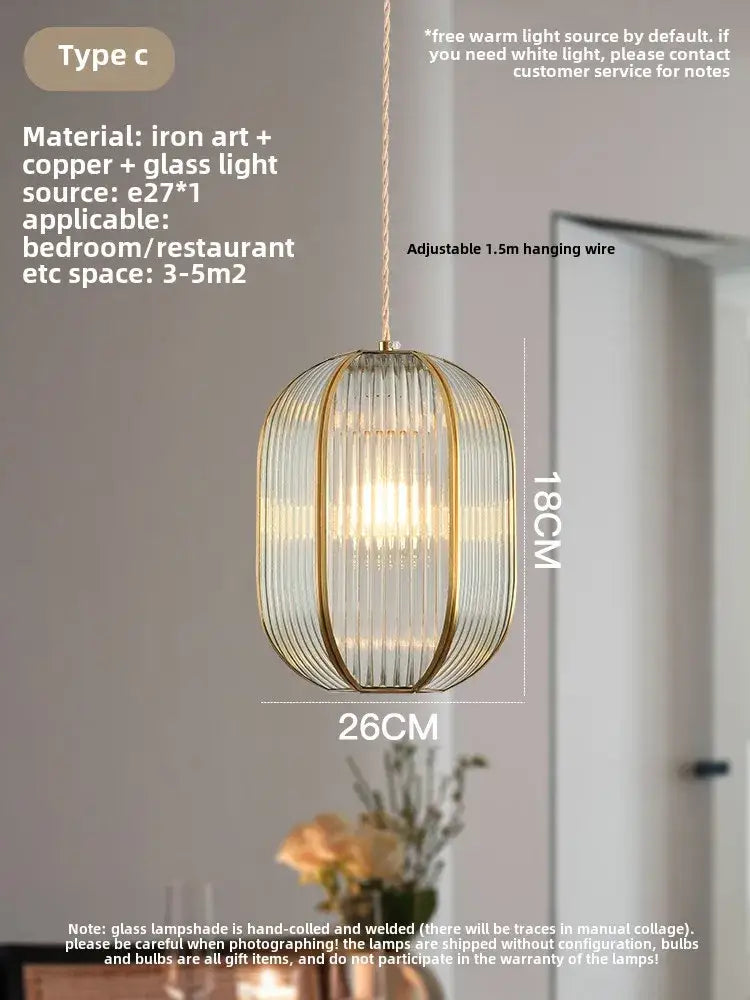 Gold Brass Glass Chandelier