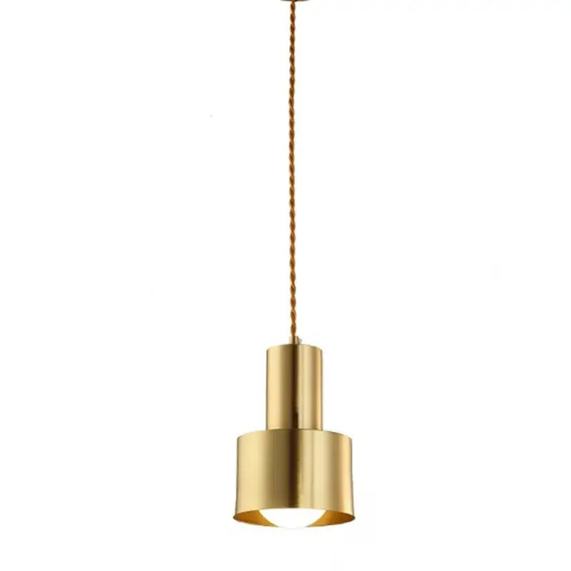 Gold Brass Trumpet Pendant
