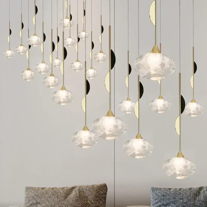 Gold Crystal Dining Pendant 11cm Crystal Shade