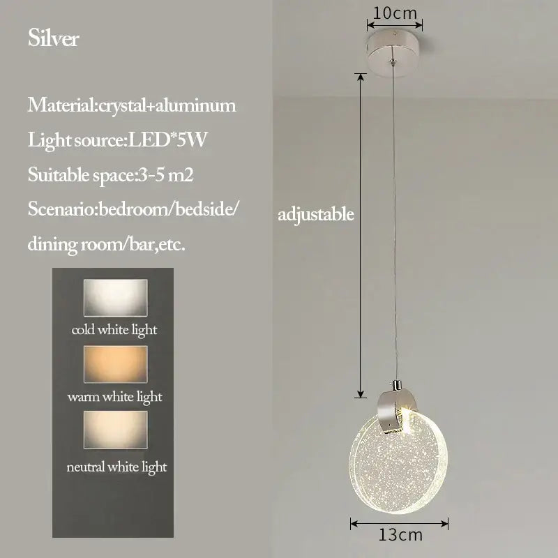 Gold Crystal Living Pendant