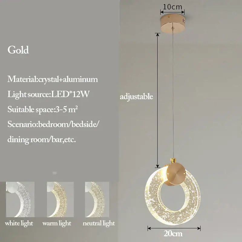 Gold Crystal Living Pendant