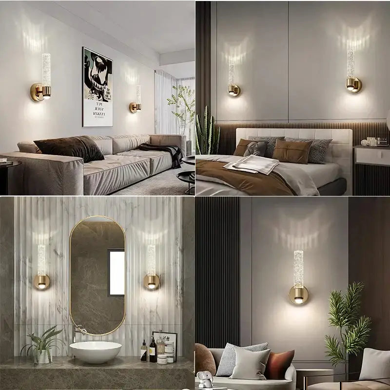 Gold Crystal Wall Sconces