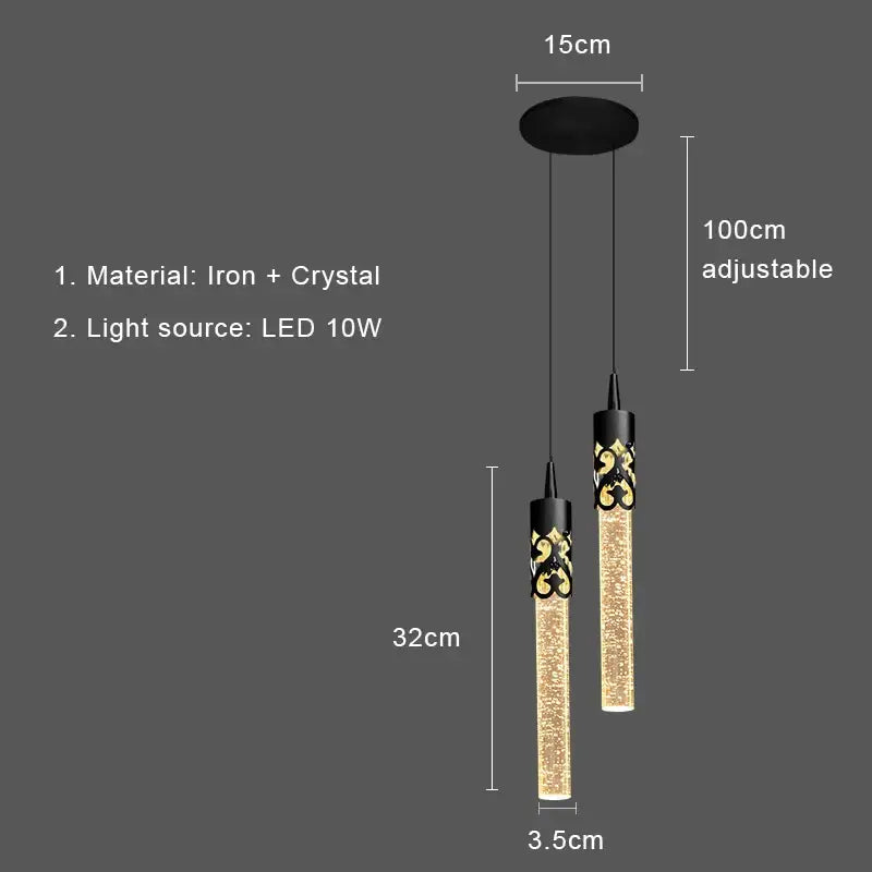 Gold Bubbles Crystal Pendant