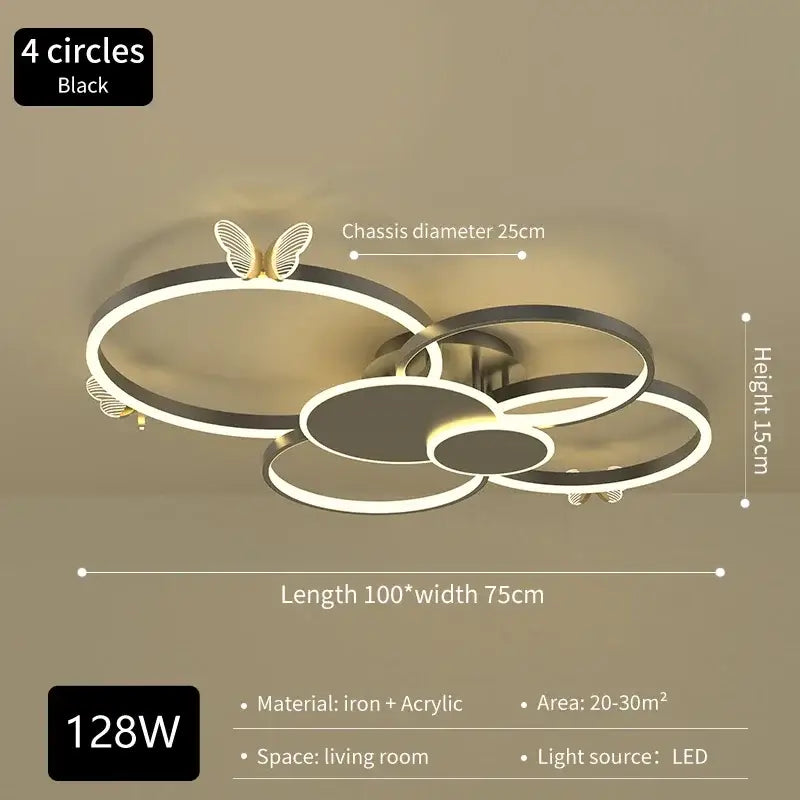 Gold Butterflies Ceiling Light