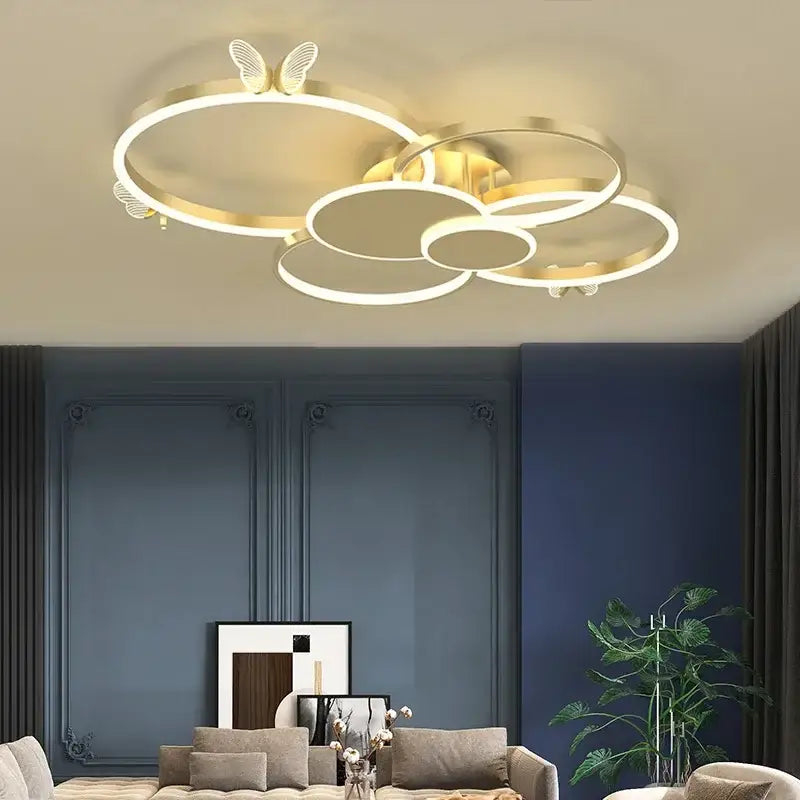 Gold Butterflies Ceiling Light