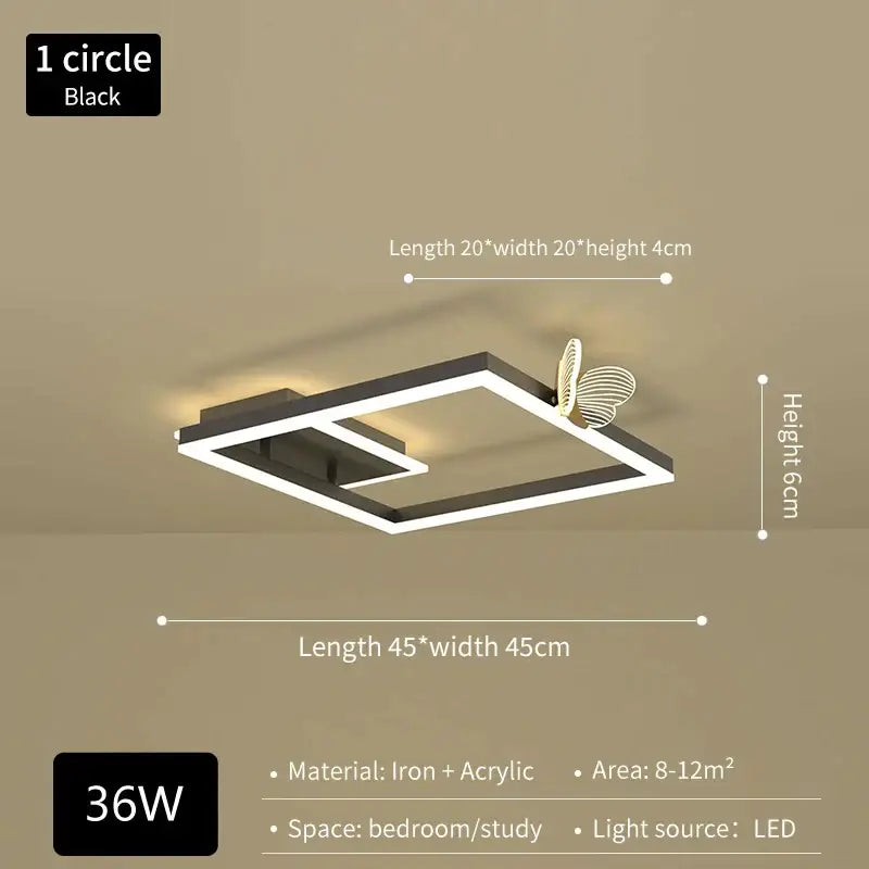 Gold Butterfly Ceiling Light