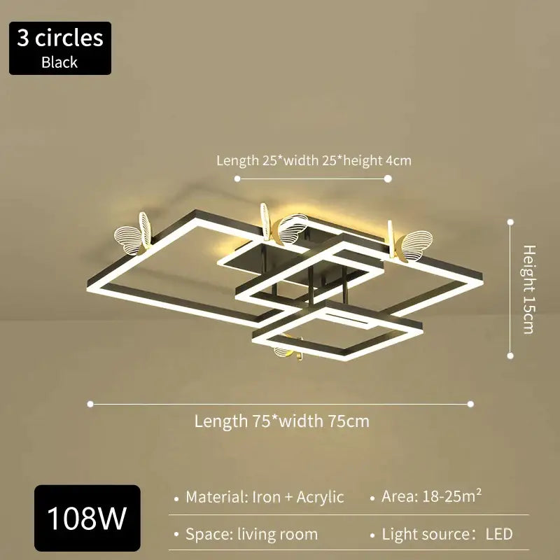 Gold Butterfly Ceiling Light