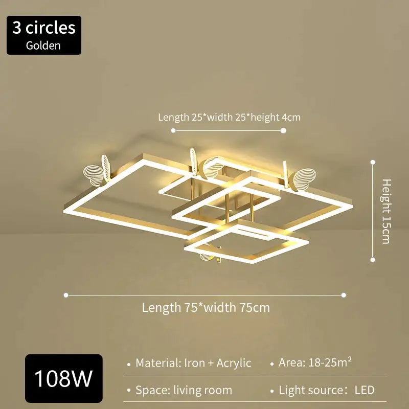 Gold Butterfly Ceiling Light