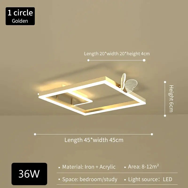 Gold Butterfly Ceiling Light