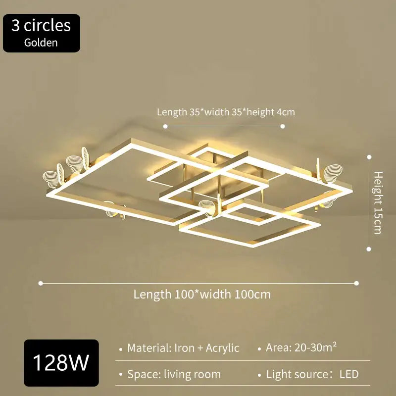 Gold Butterfly Ceiling Light
