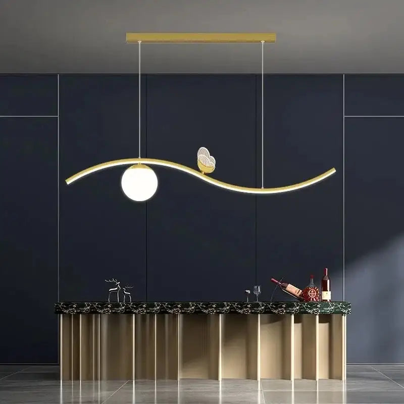 Gold Butterfly Pendant Light