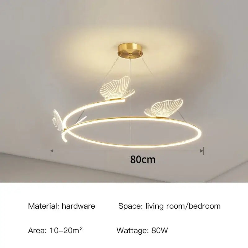 Gold Butterfly Ceiling Chandelier