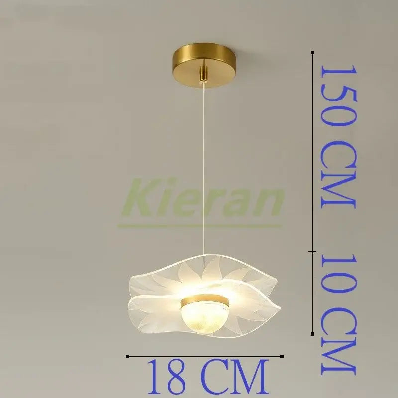 Gold Butterfly Glass Chandelier Tricolor Light