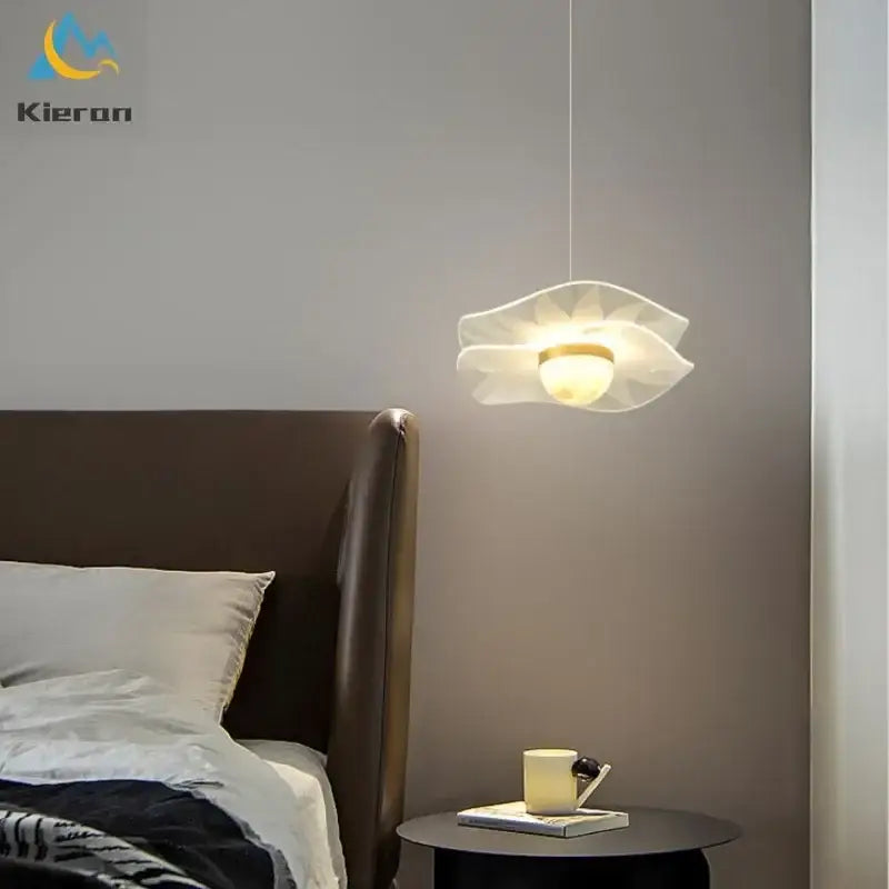 Gold Butterfly Glass Chandelier Tricolor Light