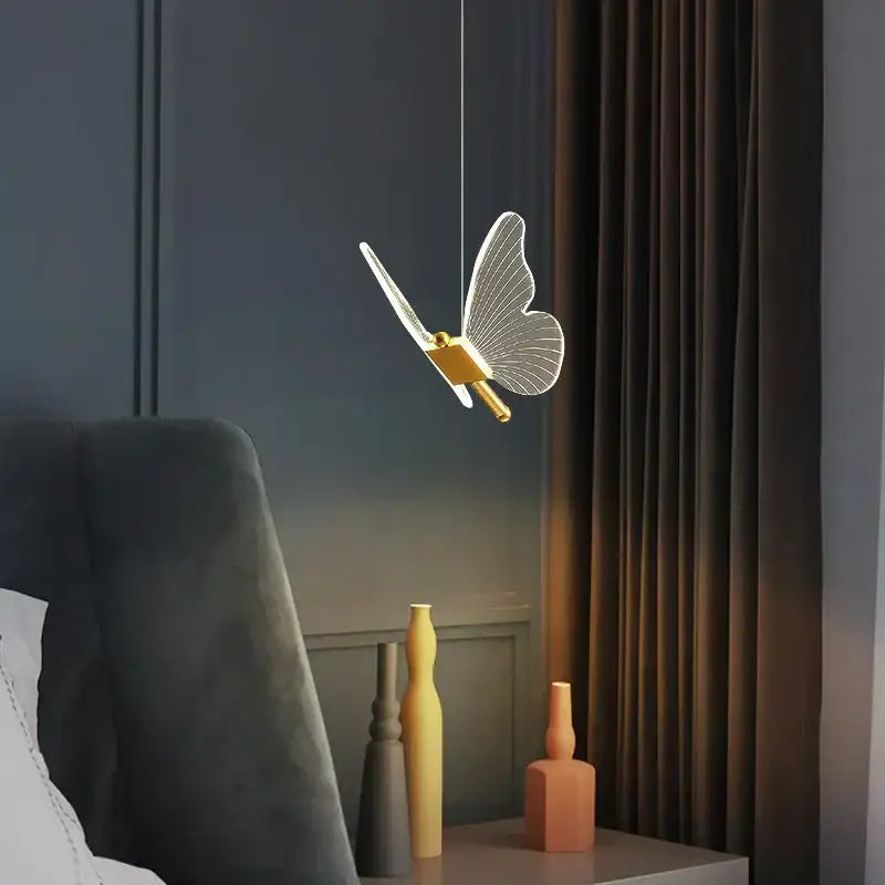 Gold Butterfly Hanging Lamp