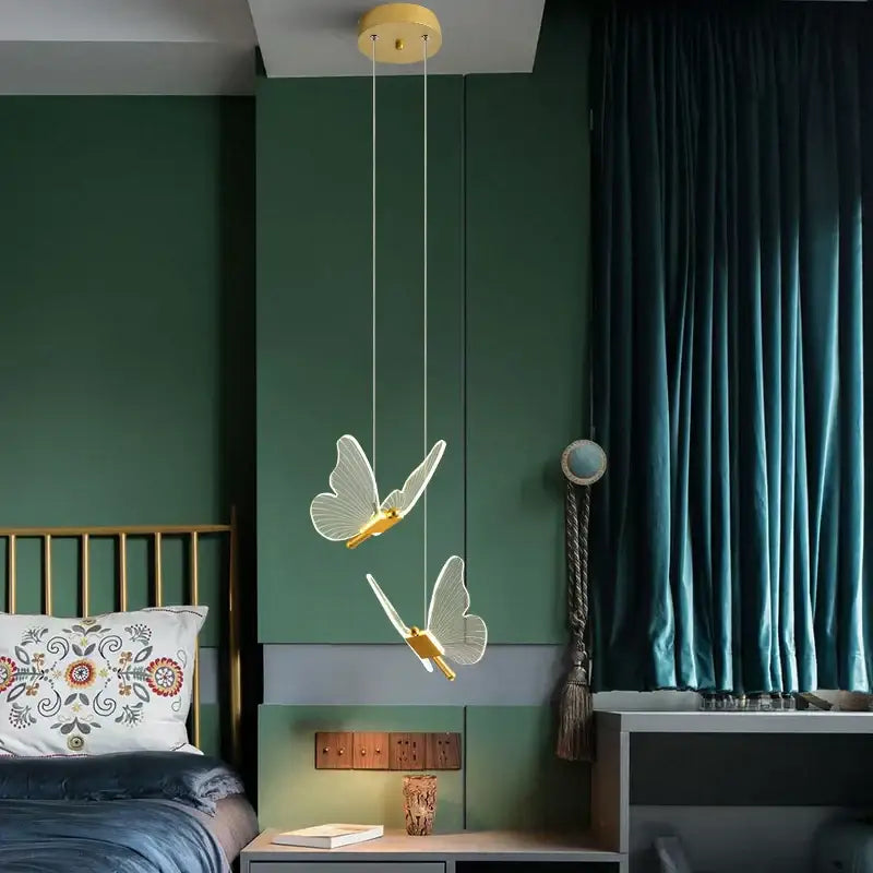 Gold Butterfly Hanging Lamp