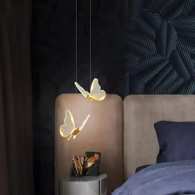 Gold Butterfly Hanging Lamp