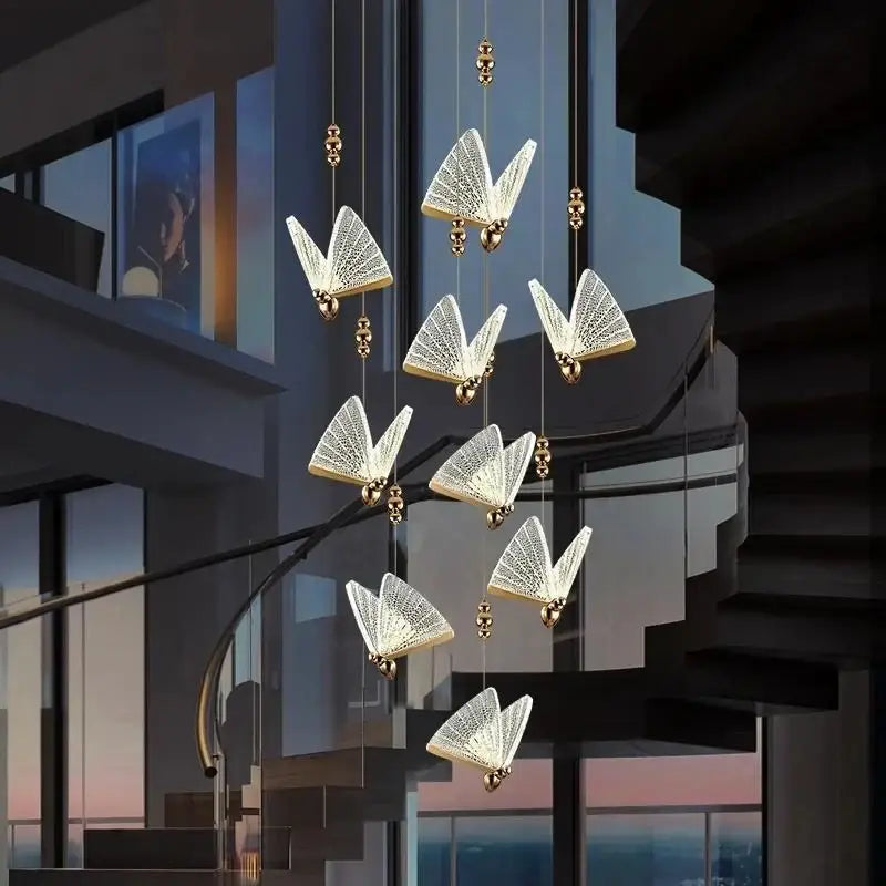 Gold Butterfly Staircase Light