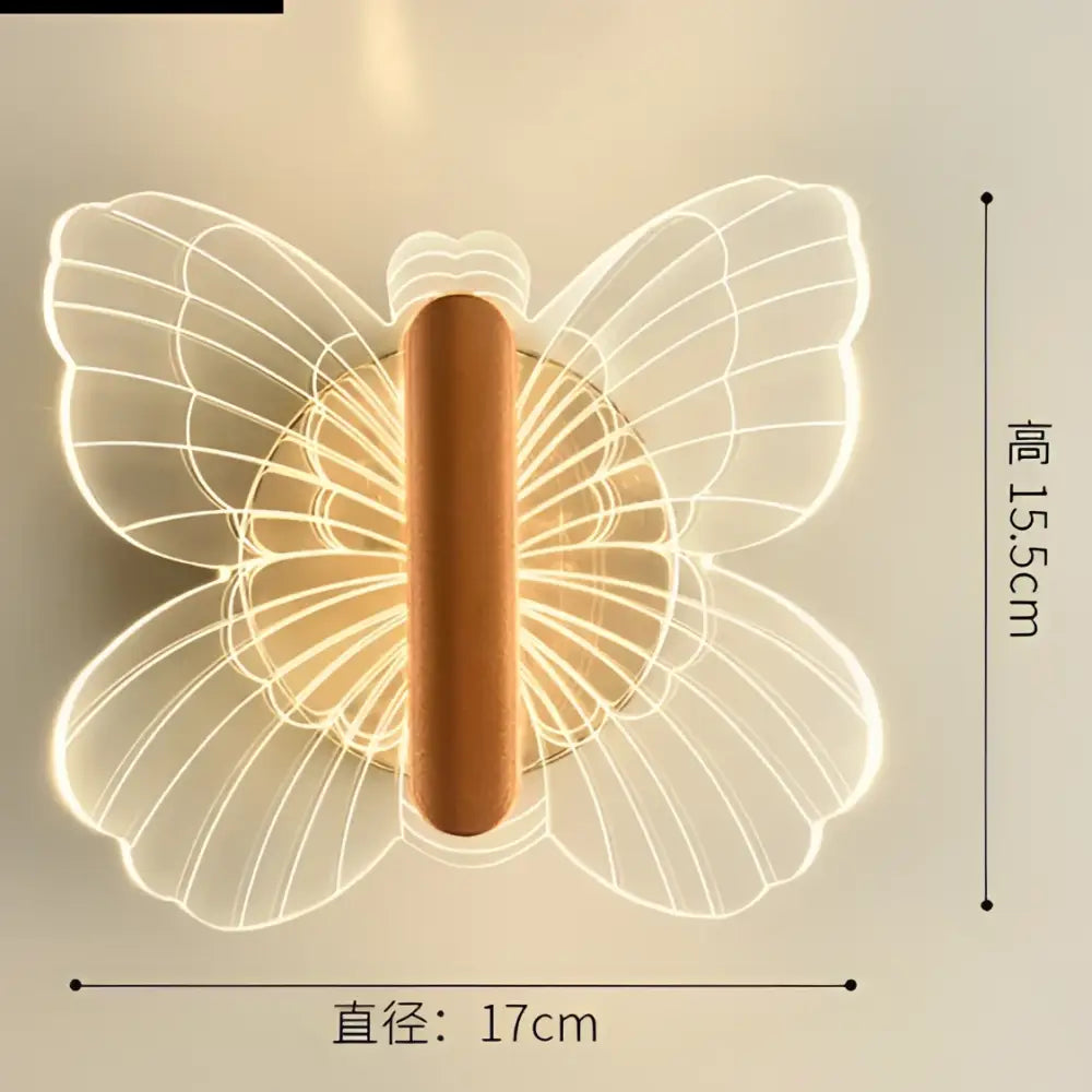 Gold LED Butterfly Sconce