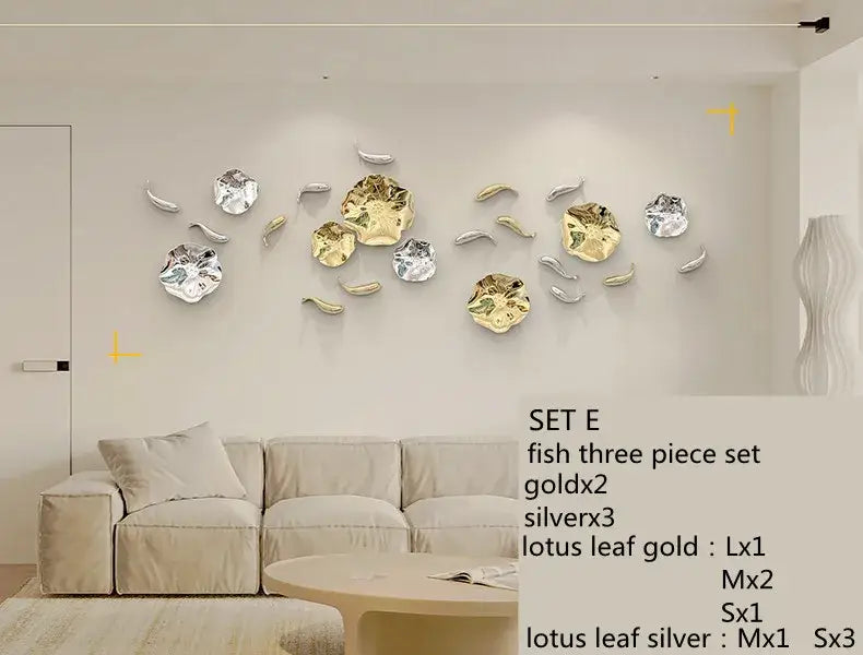 Gold Lotus Wall Pendant