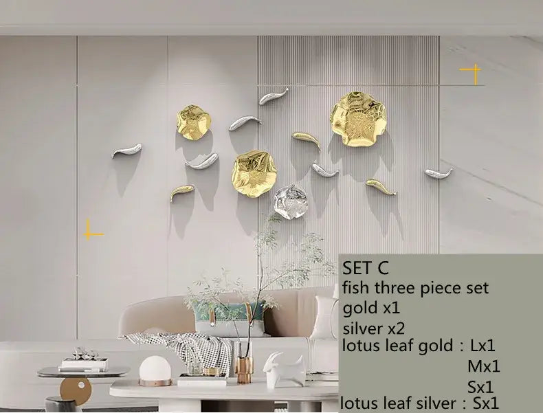 Gold Lotus Wall Pendant