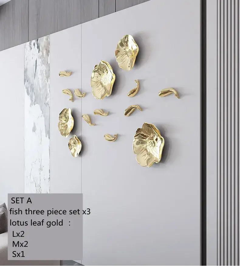 Gold Lotus Wall Pendant