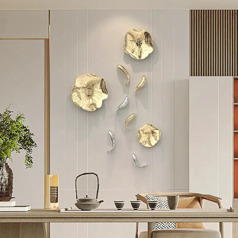 Gold Lotus Wall Pendant