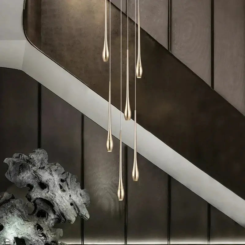 Gold LED Ceiling Chandelier 25-Light 3-Color