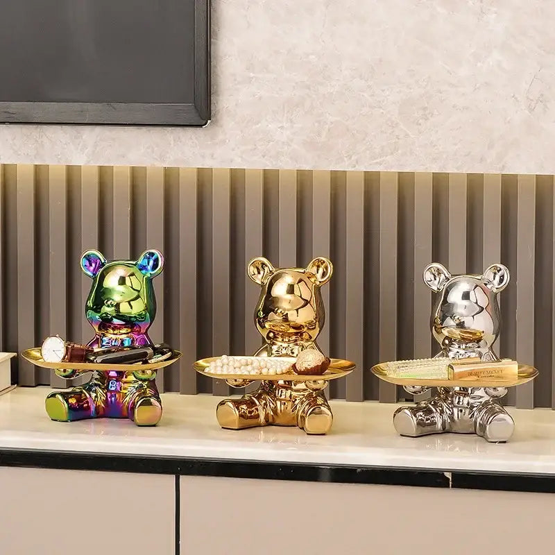 Gold Ceramic Bear Tray