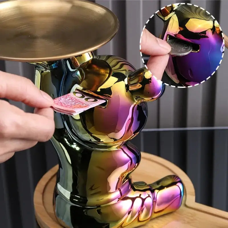 Gold Ceramic Bear Tray
