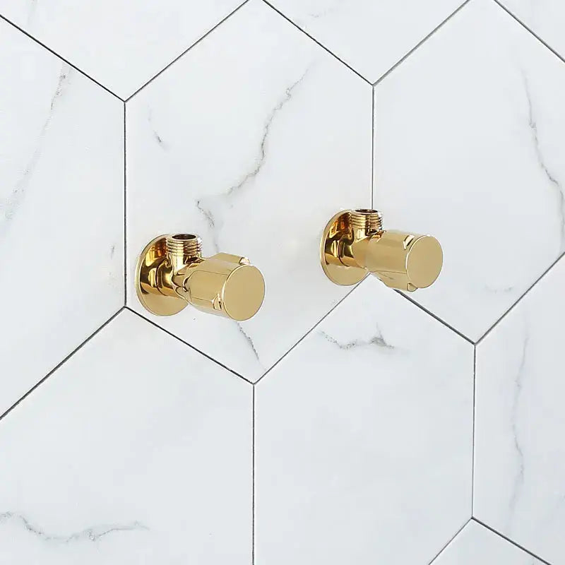 Gold Brass Triangle Valve Space-Saving Design