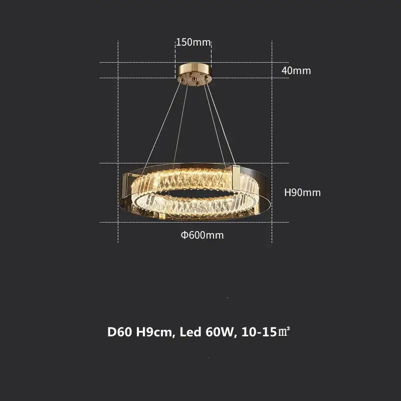 Chrome Crystal LED Ceiling Lamp