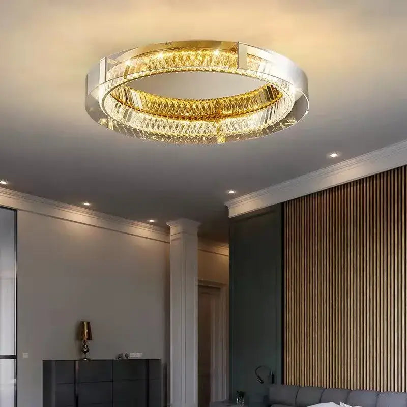 Chrome Crystal LED Ceiling Lamp