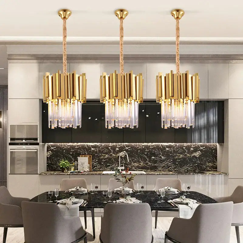Gold Crystal 40cm Pendant Chandelier
