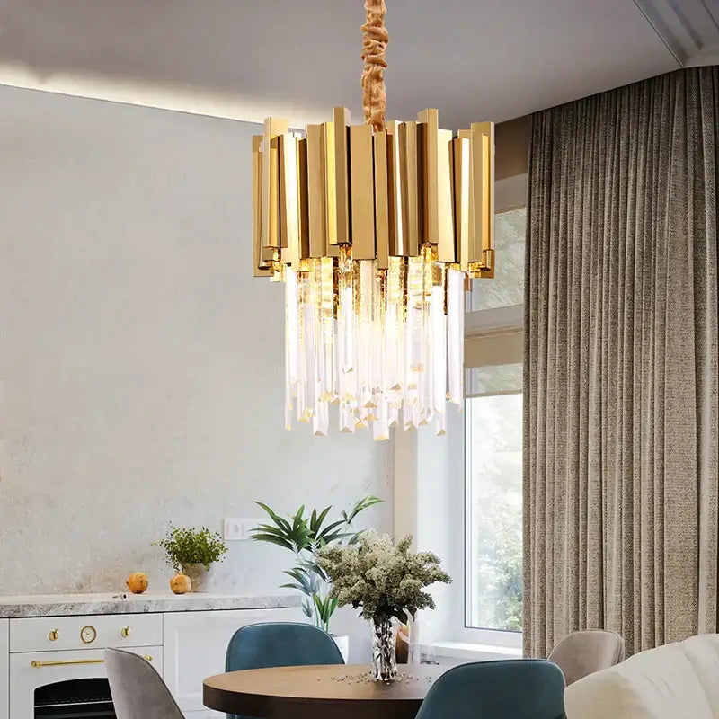 Gold Crystal 40cm Pendant Chandelier